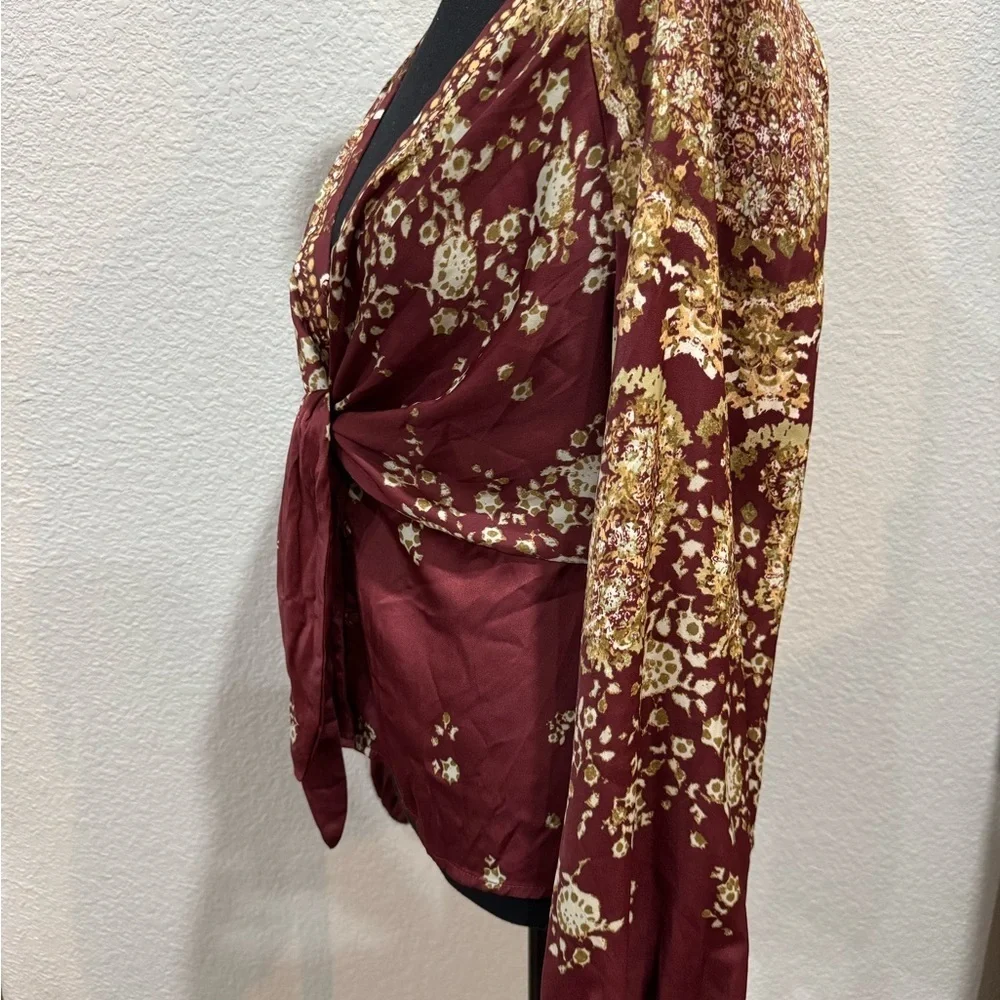 Free People chic maroon